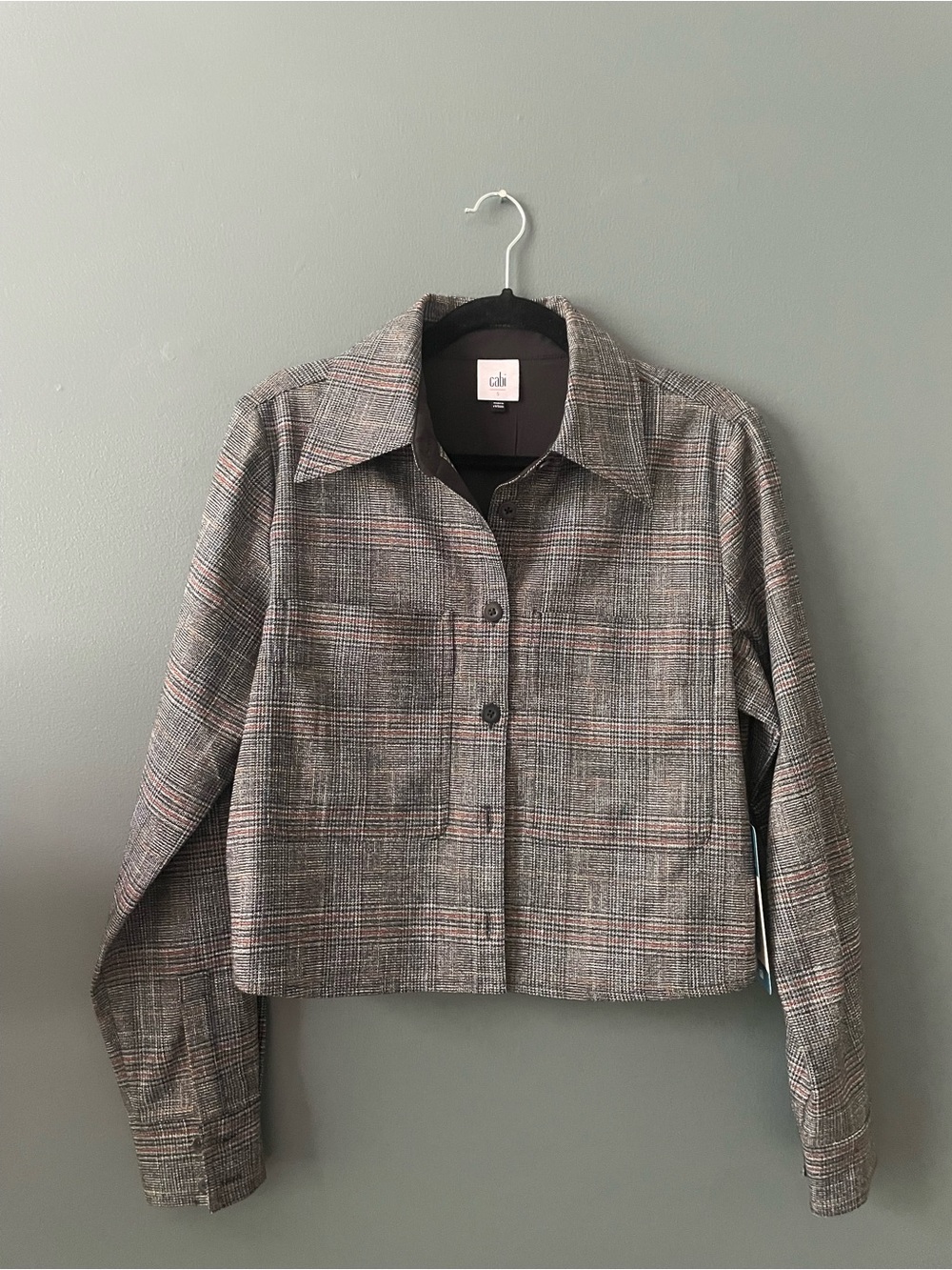 CAbi Plaid Blueprint Shacket -